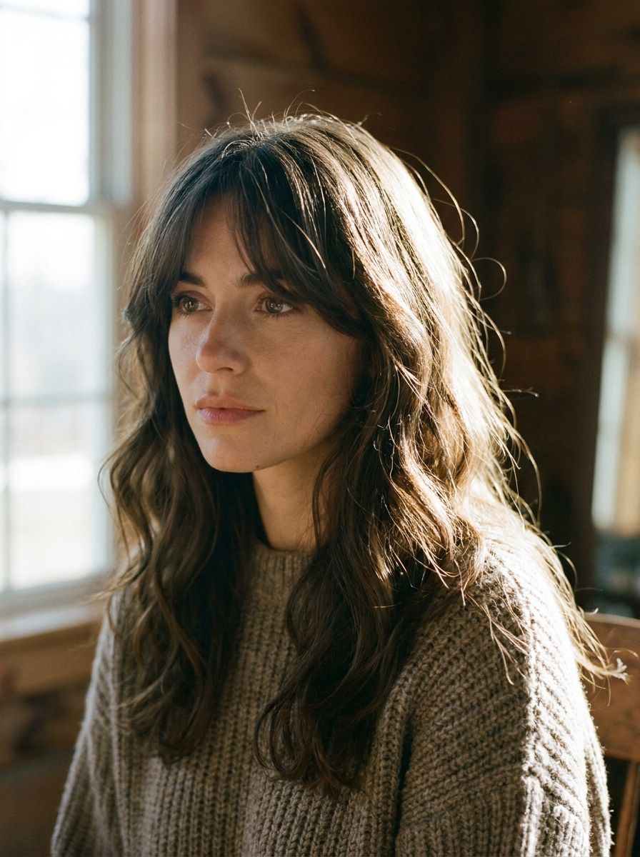 Locken mit Curtain Bangs - Frisuren mit Lockenstab